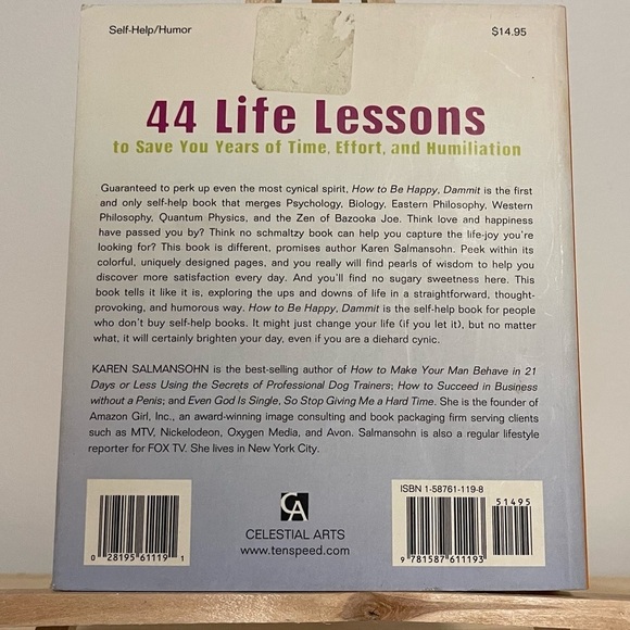 2/$25 book - How to be happy, d***it by Karen salmansohn - Picture 3 of 3